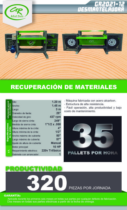 Desmanteladora de tarimas